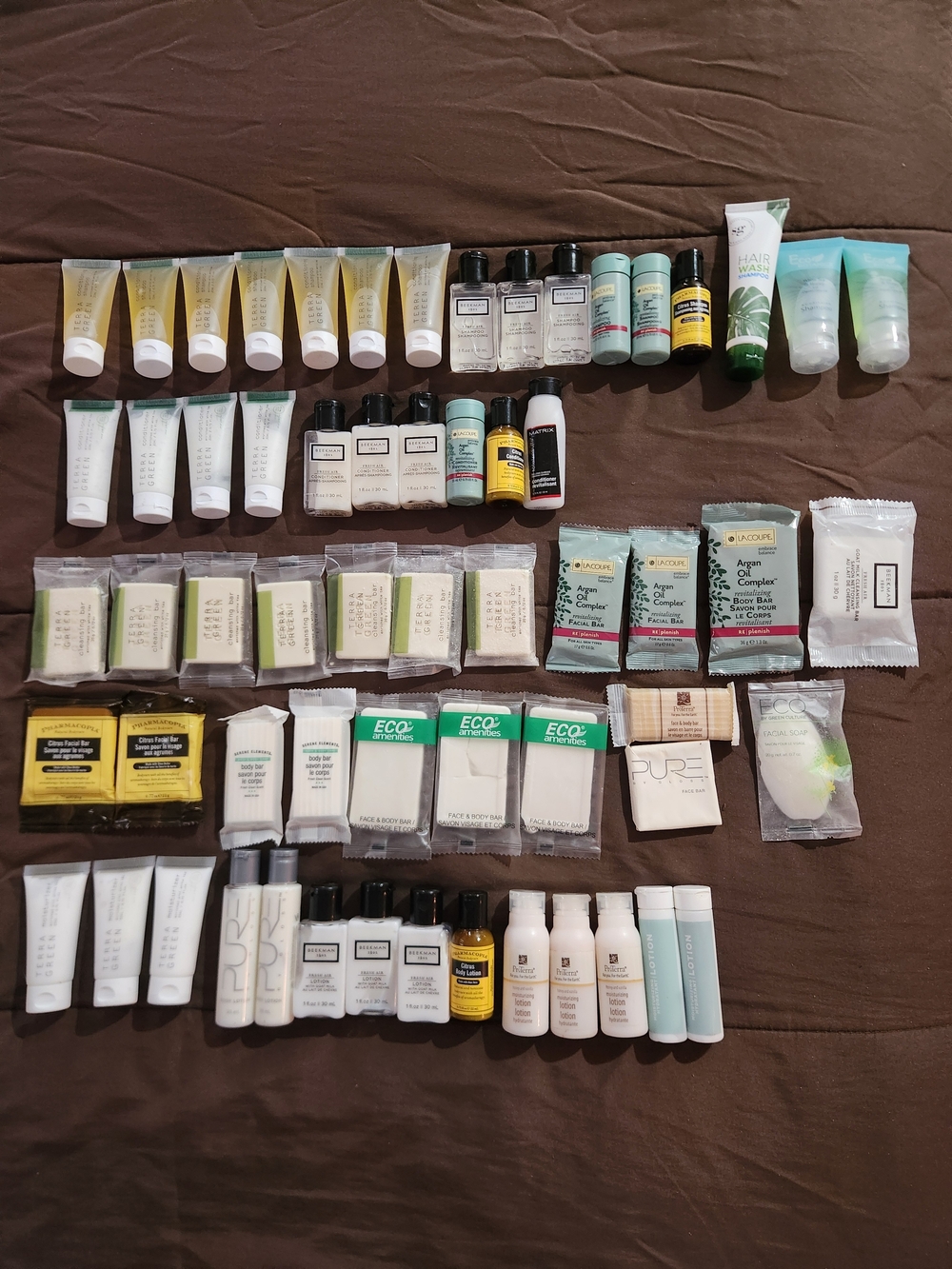 Assorted Travel Toiletries Bundle - Shampoo, Conditioner, Bar Soap And Lotion
